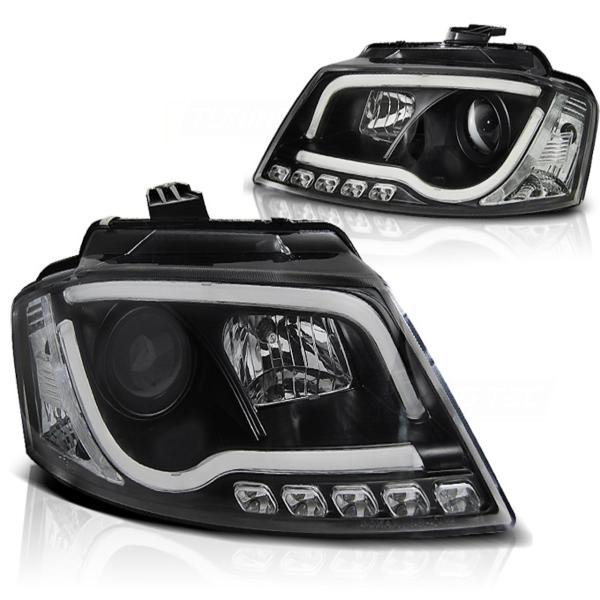 Scheinwerfer DRL LED Tagfahrlicht für Audi A3 8P 8PA Bj. 08-12 Schwarz LTI